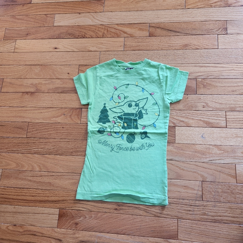 Disney star wars merry force be with you shirt Baby Yoda Grogru